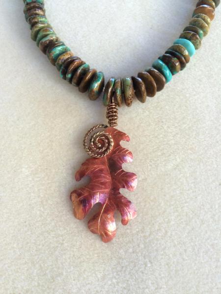 Natural Turquoise with Patricia Healey Copper Pendant